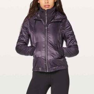 Lululemon Glyde Scuba Hoody - Purple Fleece lined Puffer Jacket size 4